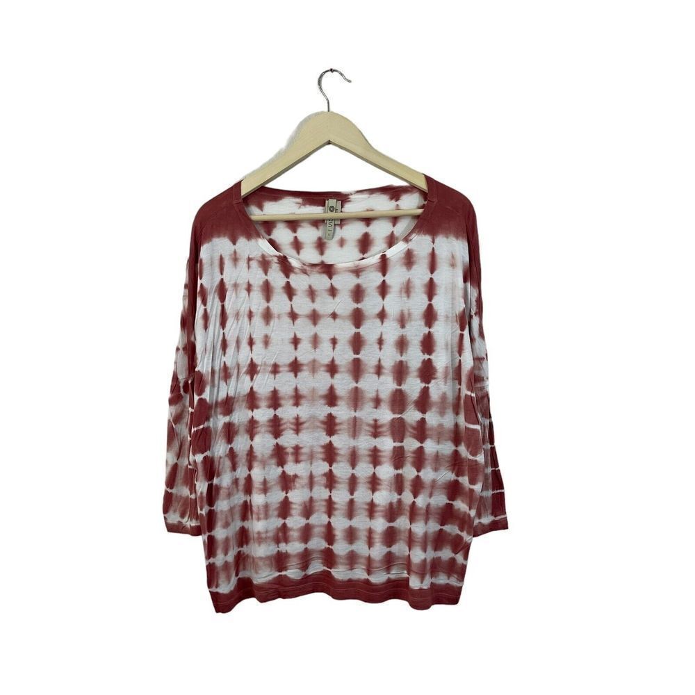 XCVI Large Tie Dye Top Dolman Sleeves Rayon Boho Bohemian Womens